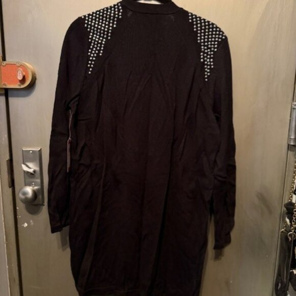 Studded Shoulder Open Front Cardigan - NWT - Picture 13 of 16